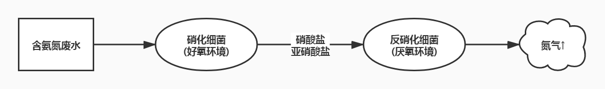 生物法處理氨氮廢水工藝流程圖